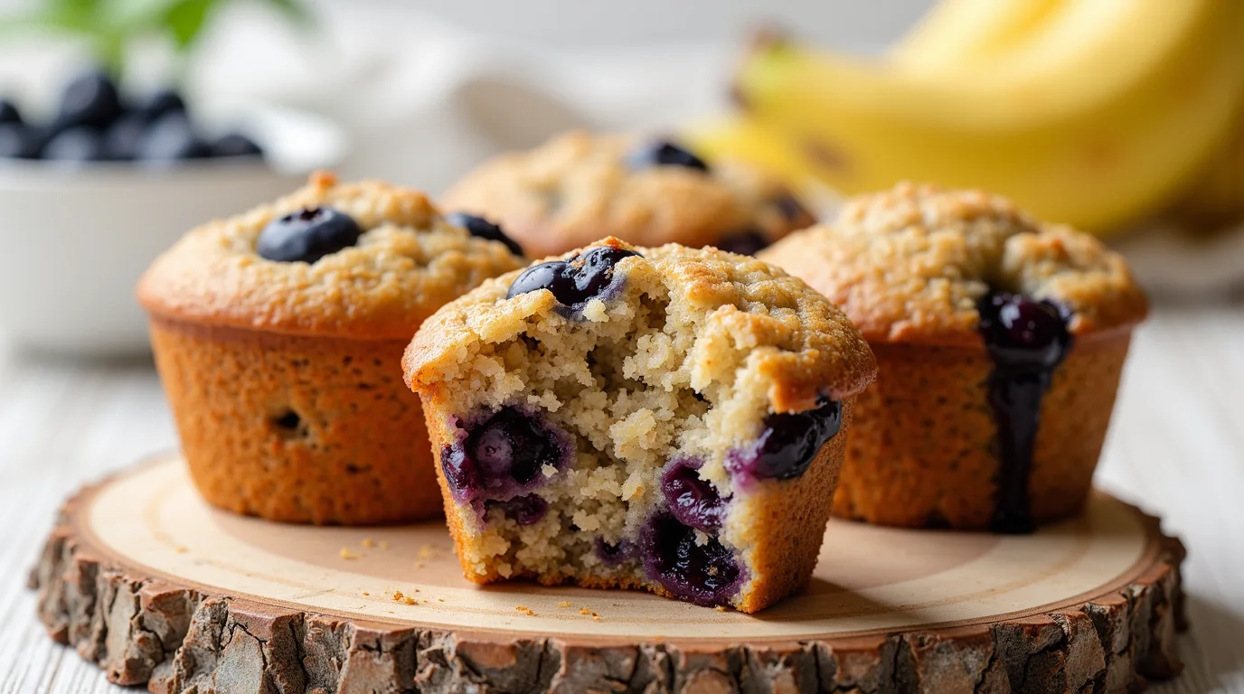 Banana Blueberry Oatmeal Muffin