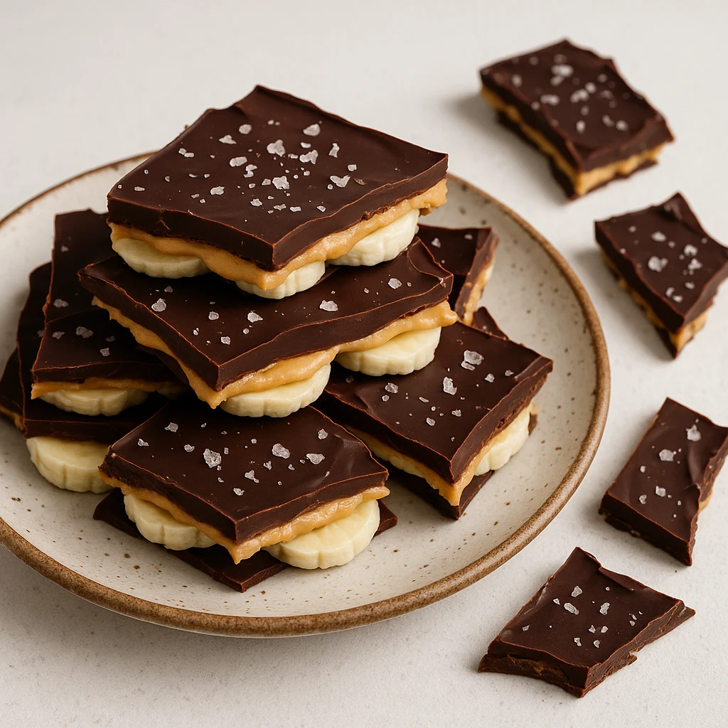 Banana Peanut Butter Chocolate Bark