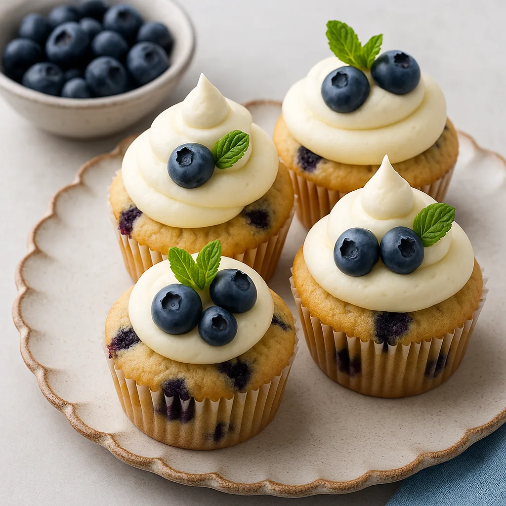 Blueberry Cream Cheese Cupcakes