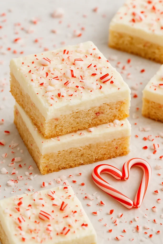 Candy Cane Kiss Sugar Cookie Bars