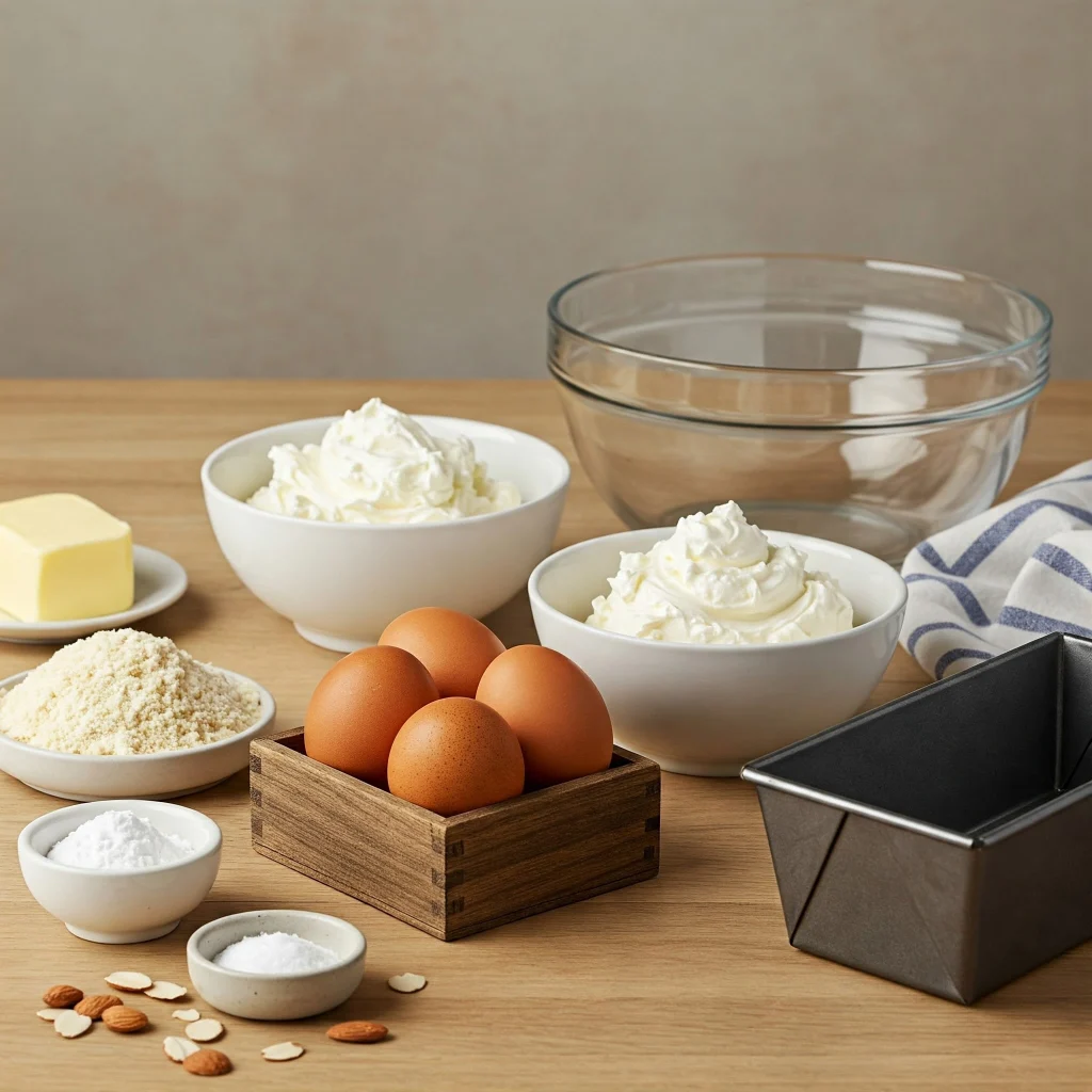 Keto Cream Cheese Almond Flour Bread Recipe Ingredients