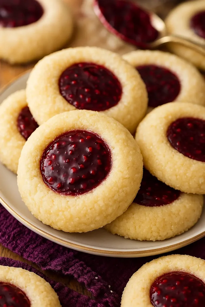 Raspberry Thumbprint Sugar Cookies