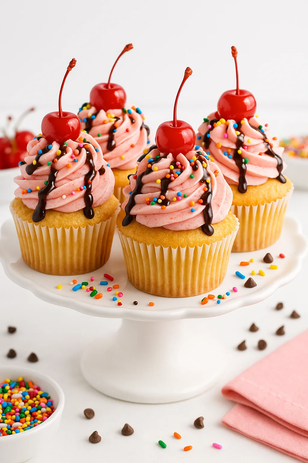 Strawberry Sundae CupCakes