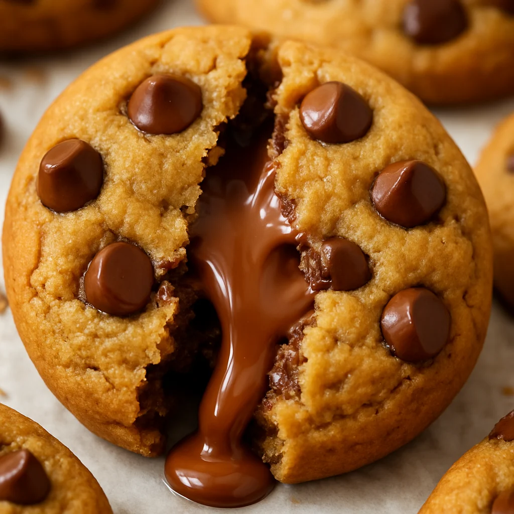 Nutella Stuffed Chocolate Chip Cookies