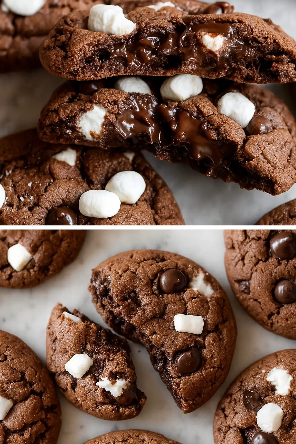 Hot Chocolate Cookies With Marshmallow