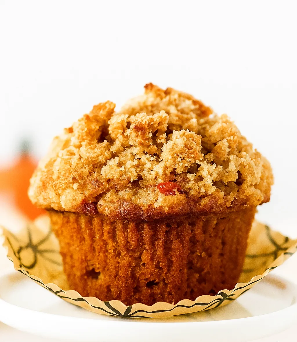 Pumpkin Apple Streusel Muffins