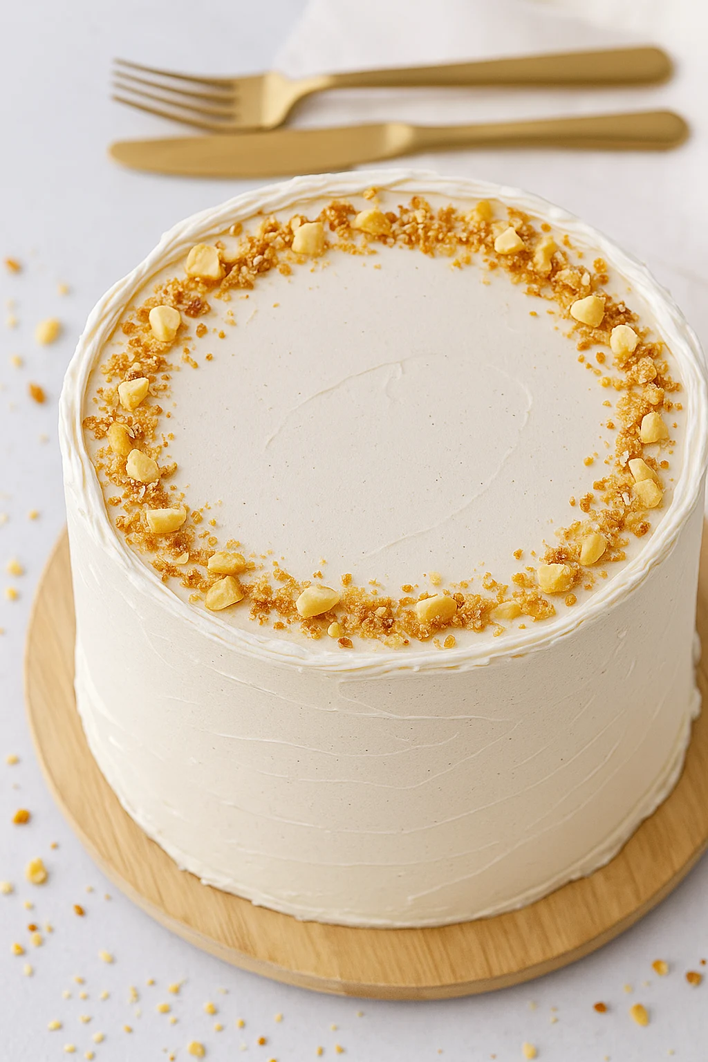 White Chocolate Macadamia Nut Cake