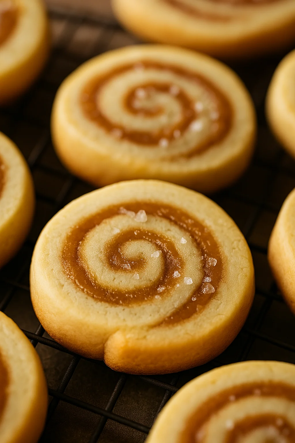 Salted Caramel Pinwheel Cookies
