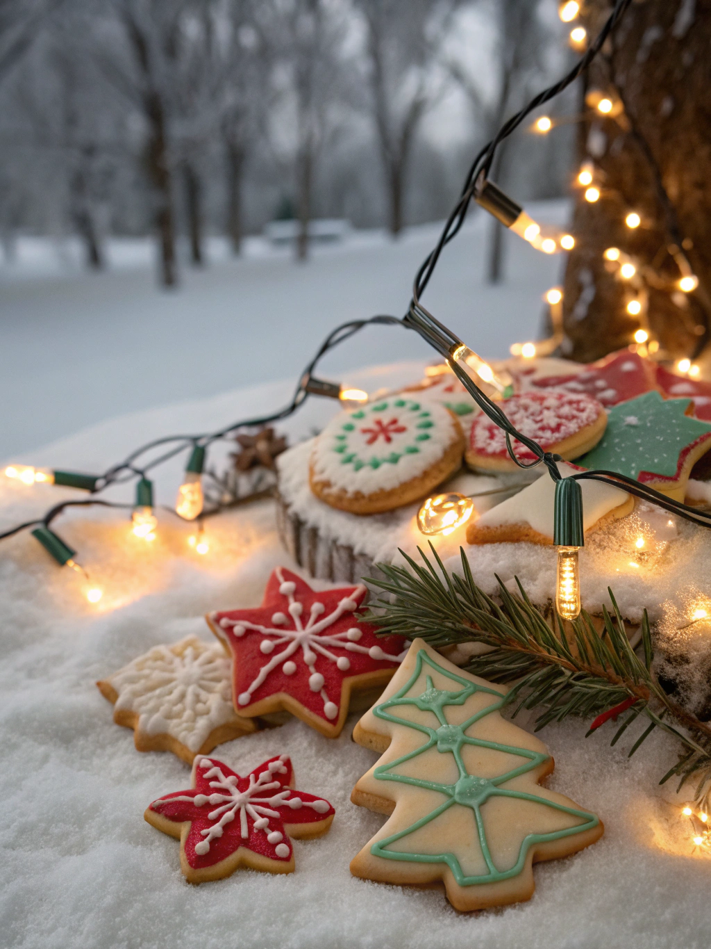 Christmas Lights Sugar Cookies
