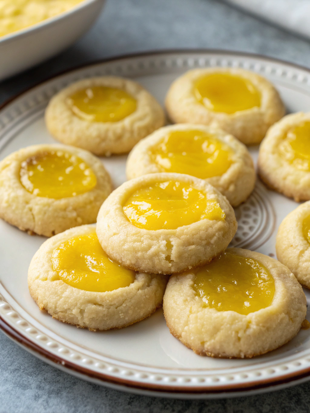 Lemon Curd Thumbprint Cookies
