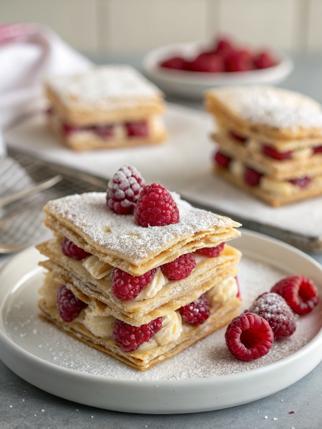 Raspberry Mille-Feuille Cookies